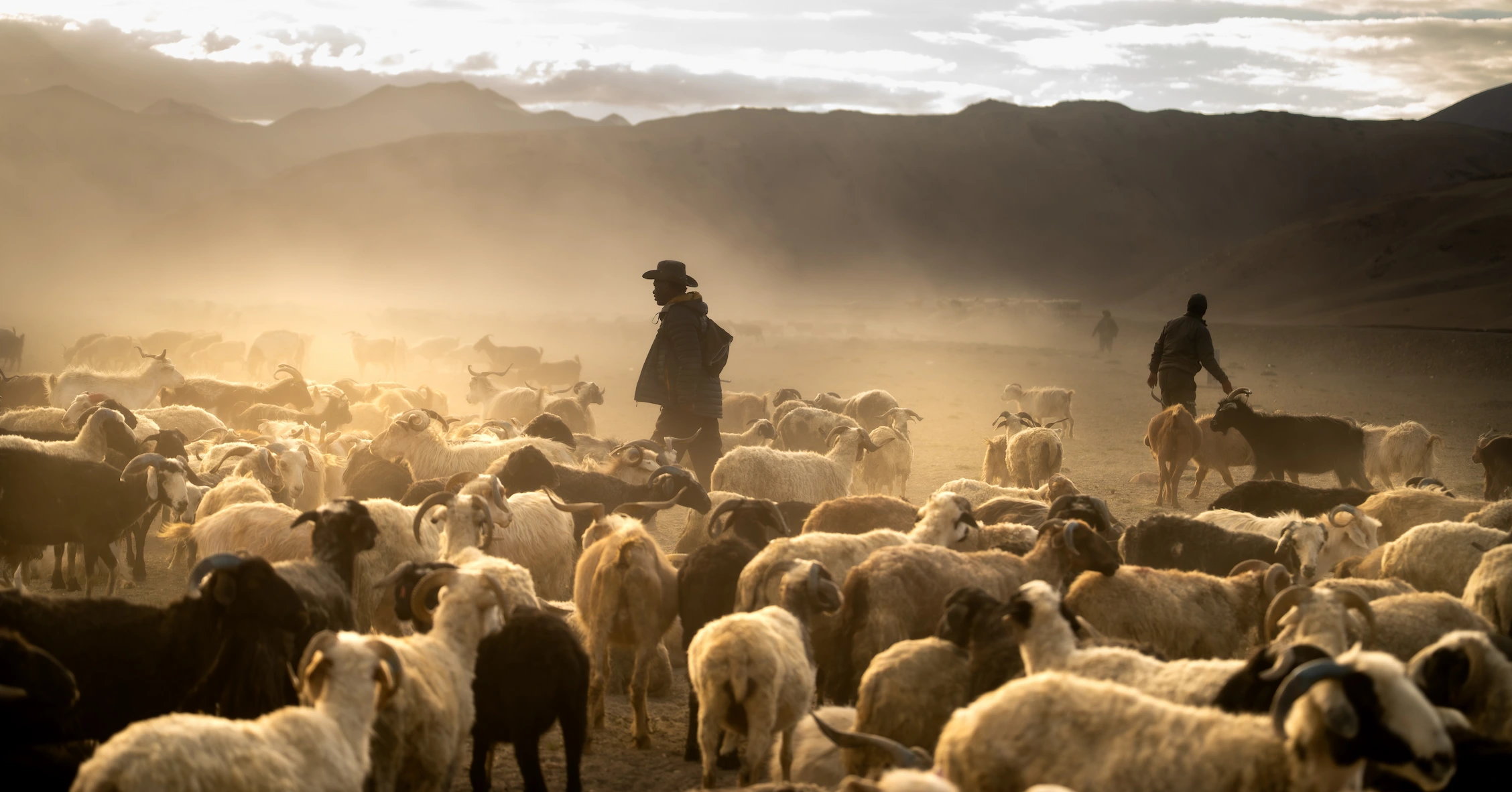 Tour Guide Abdul Rashid with Ladakhi villagers in a remote Himalayan village